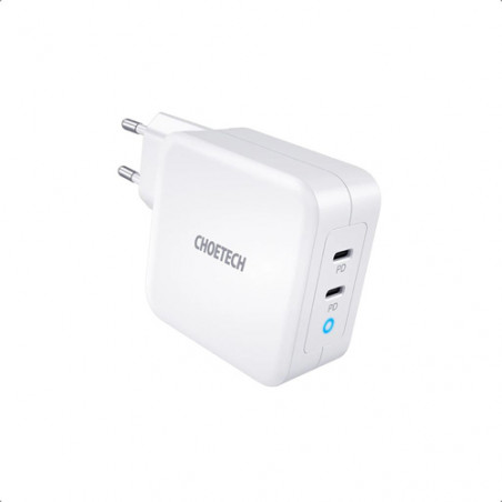 Kroviklis CHOETECH GaN 2xUSB Type-C: 100W, PD