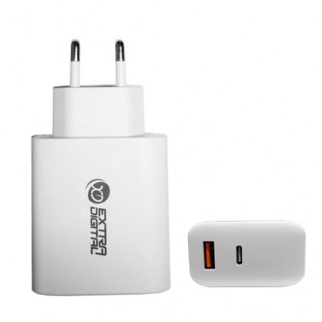 Kroviklis GaN USB Type-C, USB Type-A: 65W, PPS