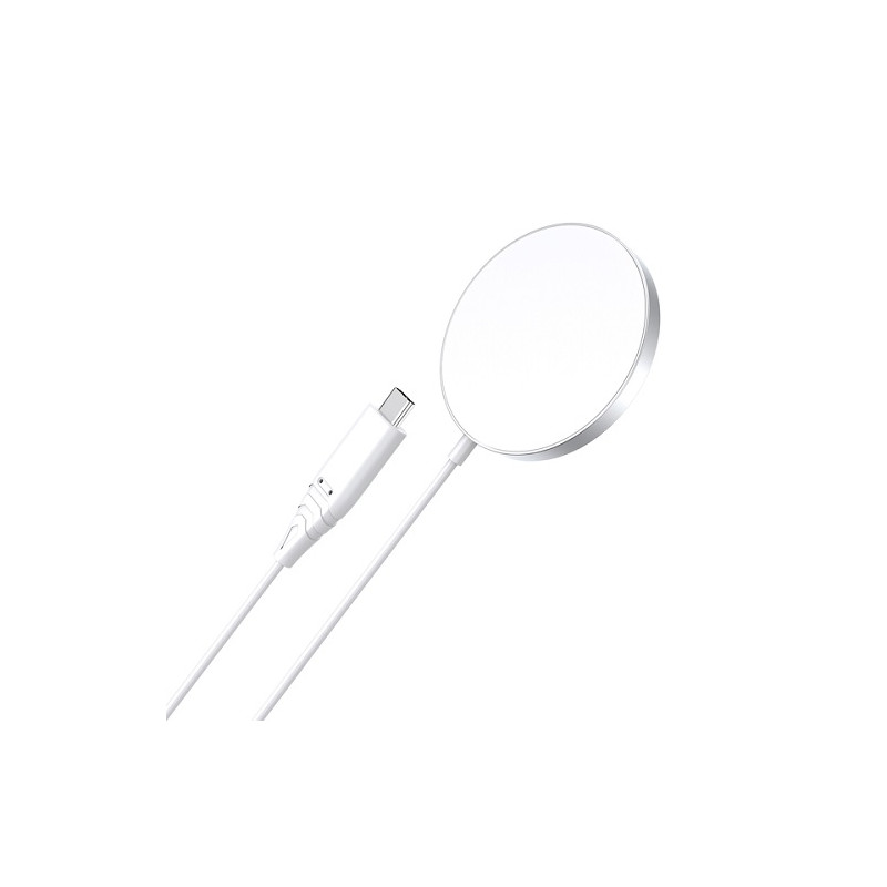 Magnetinis bevielis įkroviklis CHOETECH, 15W, iPhone 14, baltas