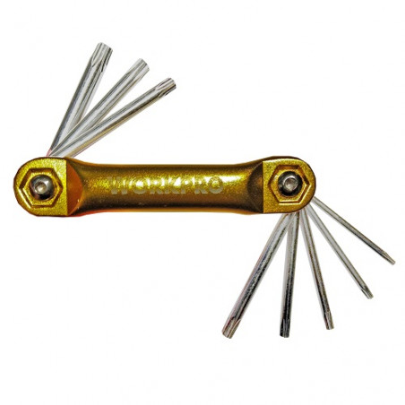 TORX raktų rinkinys: T8, T10, T15, T20, T25, T27, T30, T40