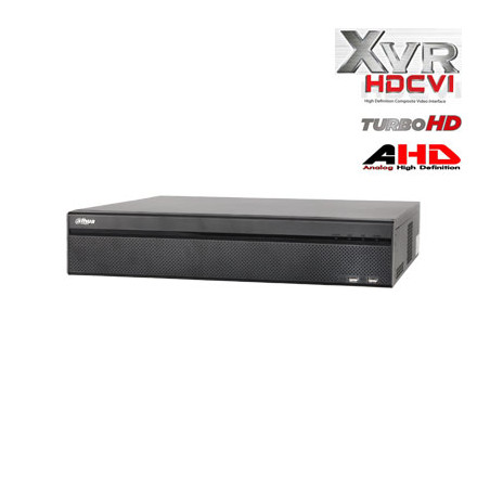 Pentabrid įrašymo įrenginys HDCVI/AHD/TVI/CVBS/IP 16kam. + 8IP, 2MP 15fps (non-realtime)