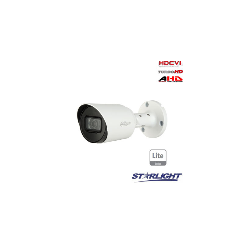 HD-CVI kam. STARLIGHT cilindrinė 2MP su IR iki 30m, 3.6mm obj., STARLIGT sensor., mic, IP67