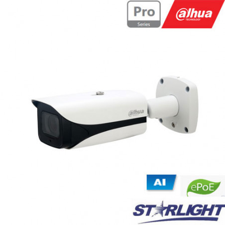 IP kamera AI cilindr. 2MP STARLIGHT su LXIR iki 50m. 1/2.8 ,2.7-13.5mm. WDR, IP67,IVS, 0.0015 Lux