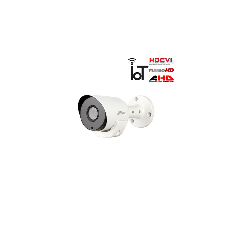 HD-CVI, TVI, AHD, CVBS kamera cilindrinė 2MP su IR iki 20m. 1/2.9" 2.8mm 104 , IoT