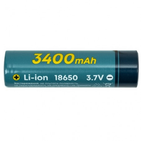 Akumuliatorius 18650, 3.7V, 1C, 3400mAh