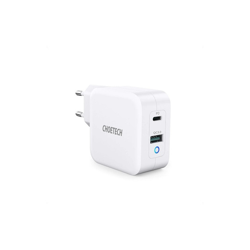 Kroviklis CHOETECH GaN USB Type-C, Type-A: 65W, PD, QC