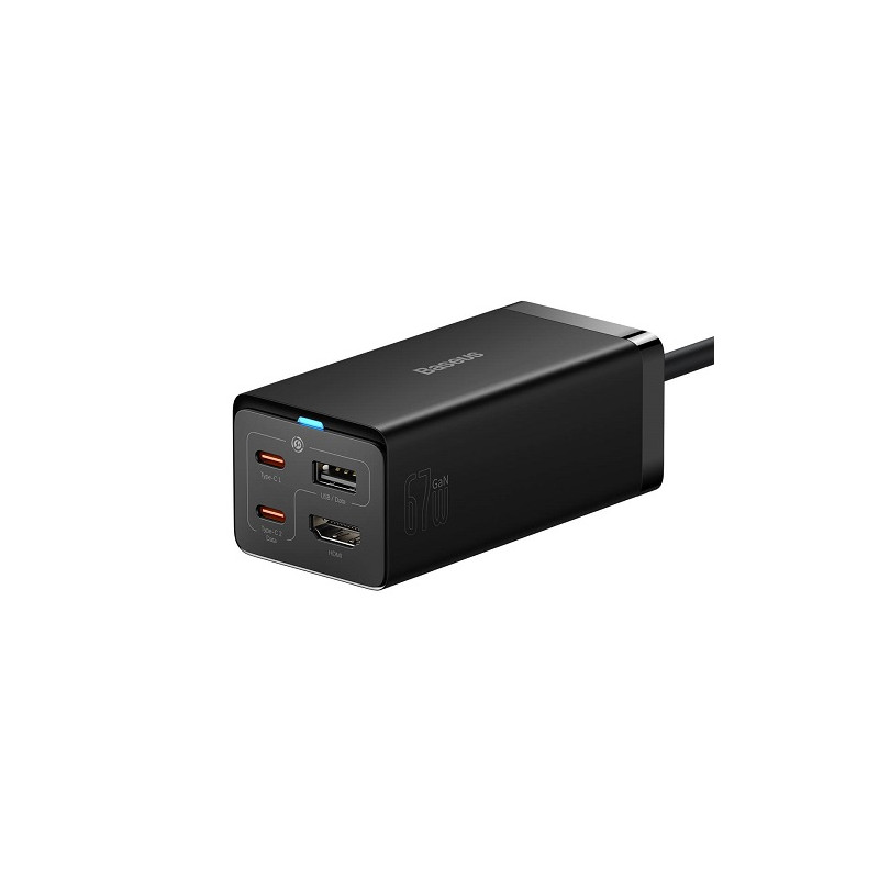 Kroviklis BASEUS GaN 2x USB-C, USB-A, HDMI 4K, 67W, PPS, PD, QC, USB4