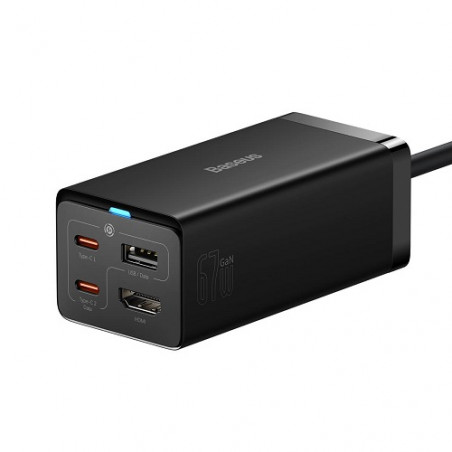 Kroviklis BASEUS GaN 2x USB-C, USB-A, HDMI 4K, 67W, PPS, PD, QC, USB4