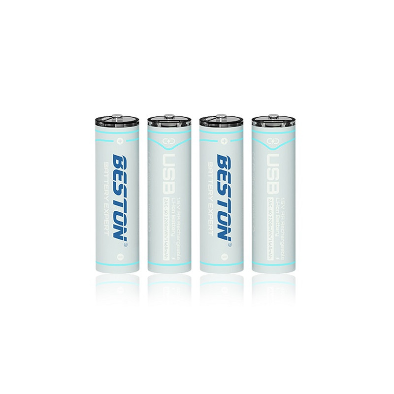 Baterijos AA įkraunamos su USB-C lizdu, 1460mAh, Li-Ion, 4 vnt.