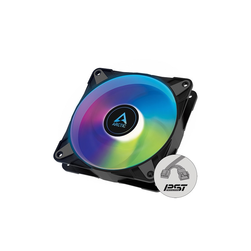 Korpuso ventiliatorius ARCTIC P12 PWM PST A-RGB, 4-pin, 120mm, juodas