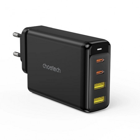 Kroviklis CHOETECH GaN 2x USB Type-C, 2x USB Type-A: 140W, PD3.1, QC3.0