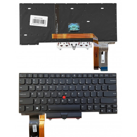 Klaviatūra LENOVO Thinkpad E14, su pašvietimu, su trackpoint, US