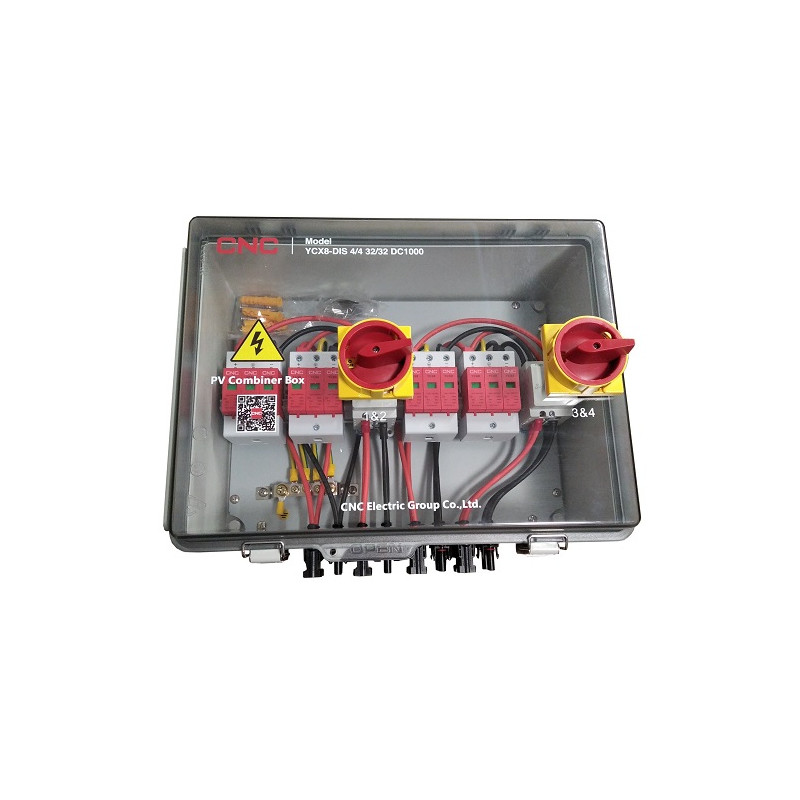 PV atjungimo skydelis, DC 4in-4out, IP66