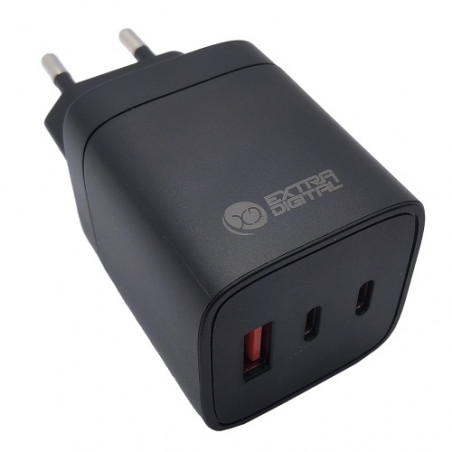 Kroviklis GaN 2x USB Type-C, USB Type-A: 65W, PPS