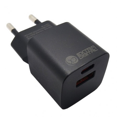 Kroviklis GaN USB Type-C, USB Type-A: 30W, PPS