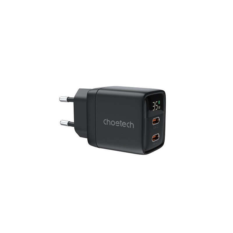 Kroviklis CHOETECH GaN 2xUSB Type-C: 35W, PD