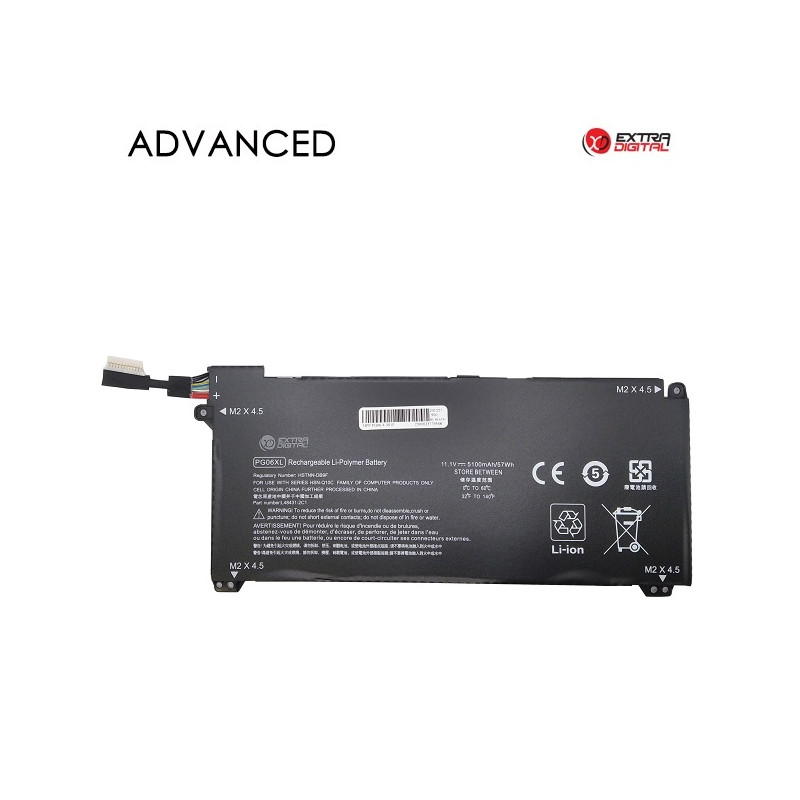 Nešiojamo kompiuterio baterija HP PG06XL, 5100mAh, Extra Digital Advanced