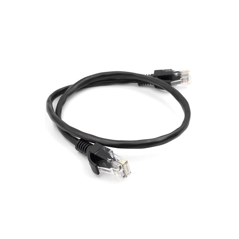 Kabelis Cat5E UTP, 0.5m, juodas