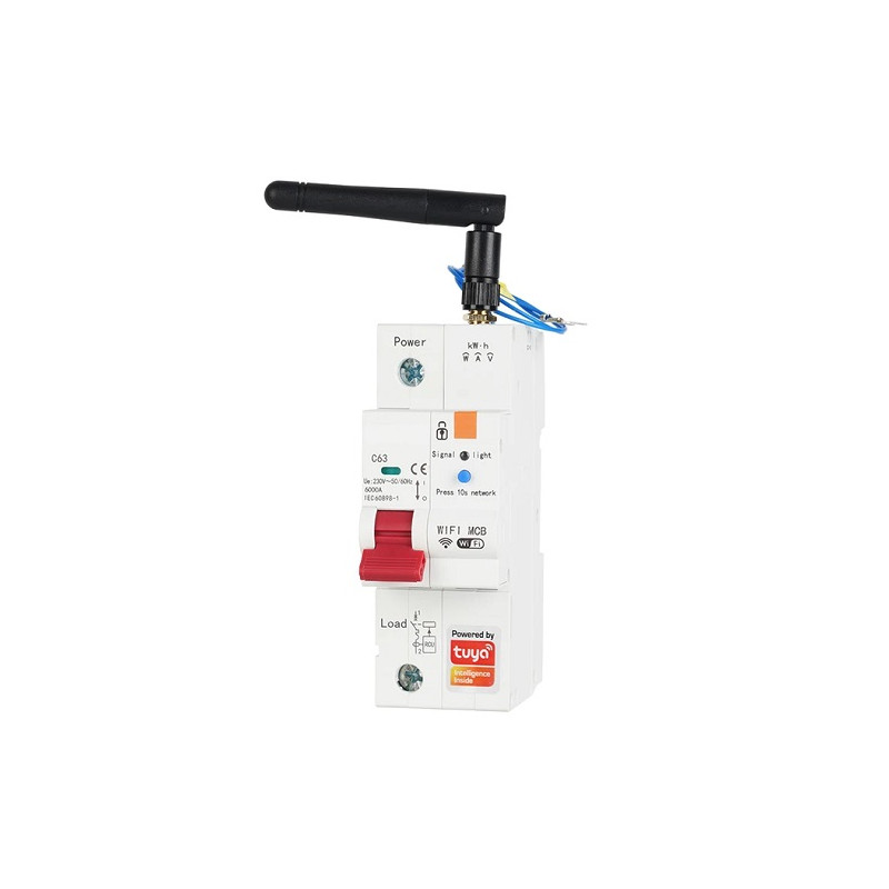 TUYA išmanusis jungiklis, 1P, Wi-Fi, RS485, 63A