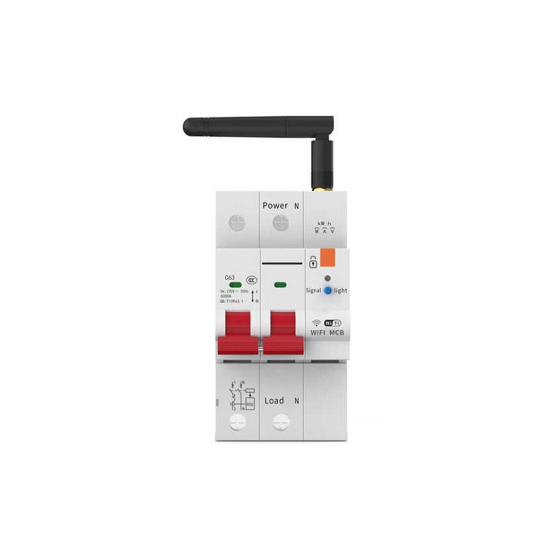 TUYA išmanusis jungiklis, 1P+N, Wi-Fi, RS485, 63A