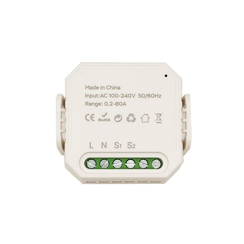 Išmanus energijos matuoklis, 1P+N, 80A, Wi-Fi, Tuya