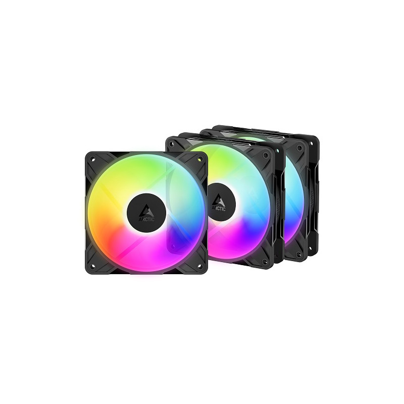 ARCTIC P12 PRO Reverse PWM PST A-RGB korpuso ventiliatoriai, 4-pin, 120mm, 3vnt.