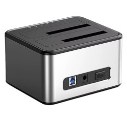 Dviejų diskų Docking Station, 2.5"/3.5" SSD/HDD, USB-B
