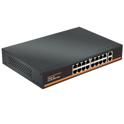PoE šakotuvas 1000Mbps 16portų +2G uplink