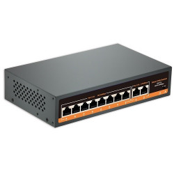 PoE šakotuvas 100Mbps 8portų +2G uplink