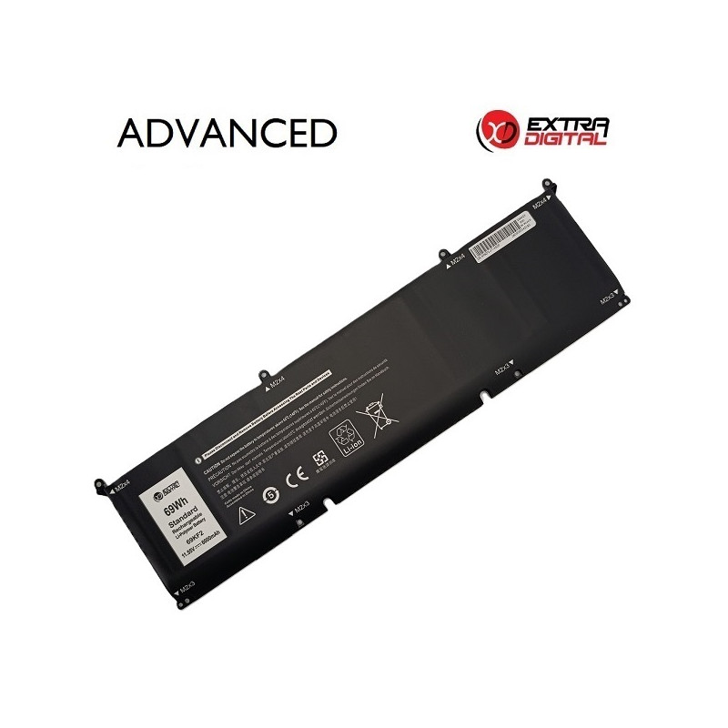 Nešiojamo kompiuterio baterija DELL 69KF2, 6000mAh, Extra Digital Advanced