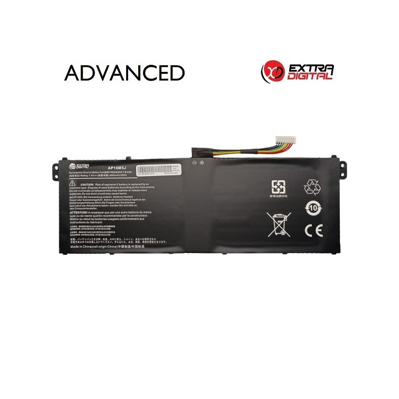 Nešiojamo kompiuterio baterija ACER AP16M5J, 4800mAh, Extra Digital Advanced
