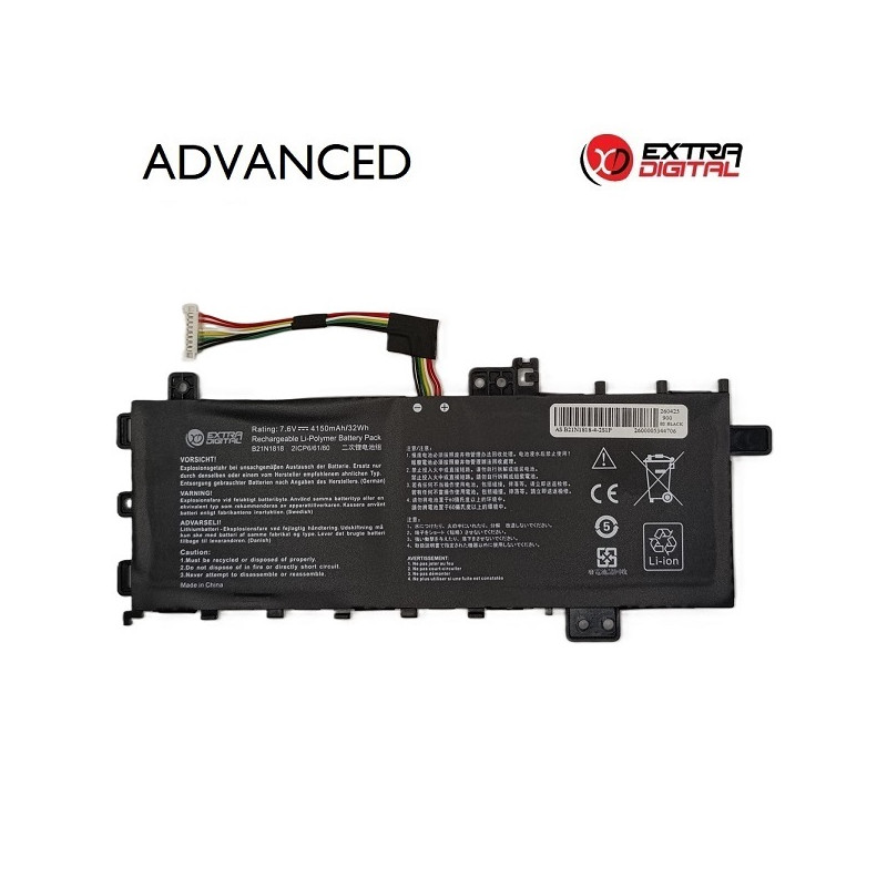 Nešiojamo kompiuterio baterija ASUS C21N1818-1, 4150mAh, Extra Digital Advanced