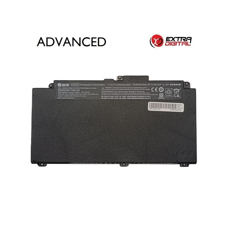 Nešiojamo kompiuterio baterija HP CD03XL, 4200mAh, Extra Digital Advanced