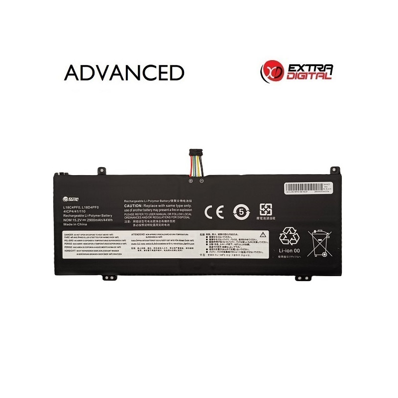 Nešiojamo kompiuterio baterija LENOVO L18C4PF0, L18D4PF0, 2900mAh, Extra Digital Advanced