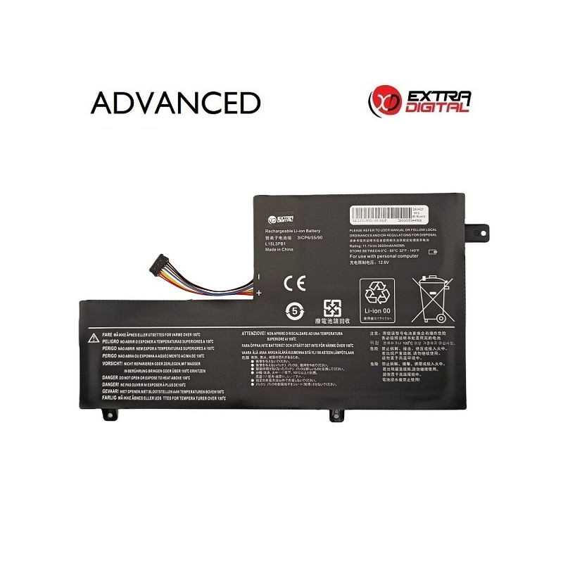Nešiojamo kompiuterio baterija LENOVO L15L3PB1, 3600mAh, Extra Digital Advanced
