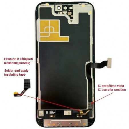 Ekranas skirtas iPhone 14 Pro, LTPO Soft OLED, 120Hz