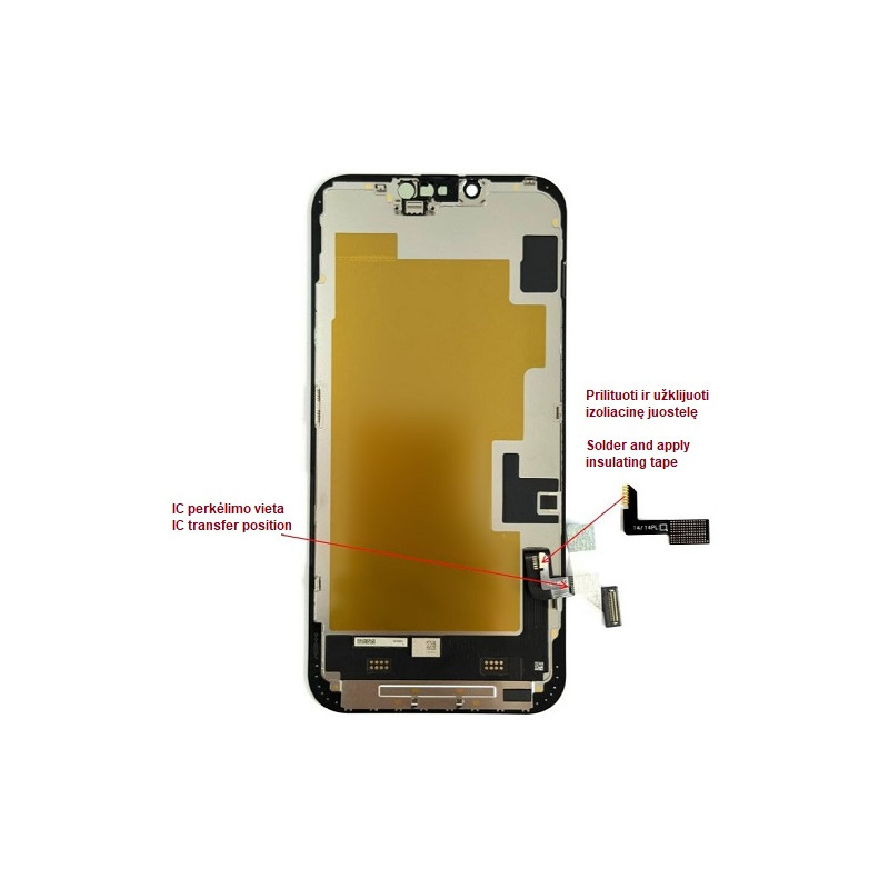 Ekranas skirtas iPhone 14 Plus, LTPO Soft OLED, 60Hz