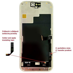 Ekranas skirtas iPhone 15 Pro, LTPO Soft OLED, 120Hz