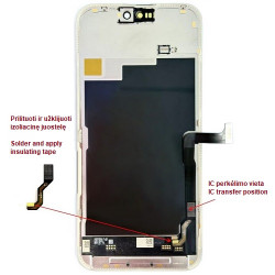 Ekranas skirtas iPhone 15 Pro Max, LTPO Soft OLED, 120Hz