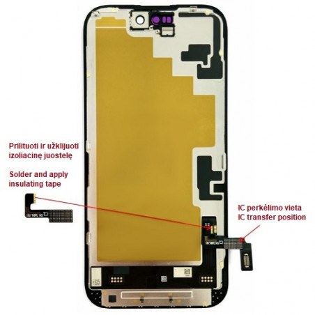 Ekranas skirtas iPhone 16, LTPO Soft OLED, 60Hz