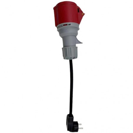 Elektromobilio įkroviklio adapteris CEE (Female) 11kW, 16A, 3-fazis - Schuko (230V), 3.5kW, 1-fazis