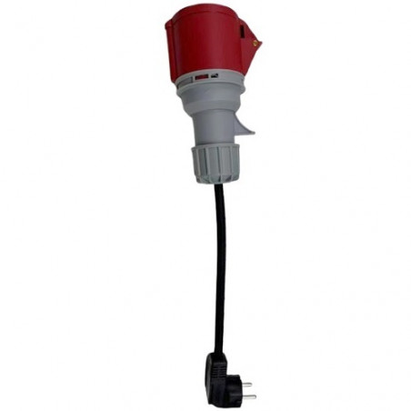 Elektromobilio įkroviklio adapteris CEE (Female) 22kW, 32A, 3-fazis - Schuko (230V), 3.5kW, 1-fazis